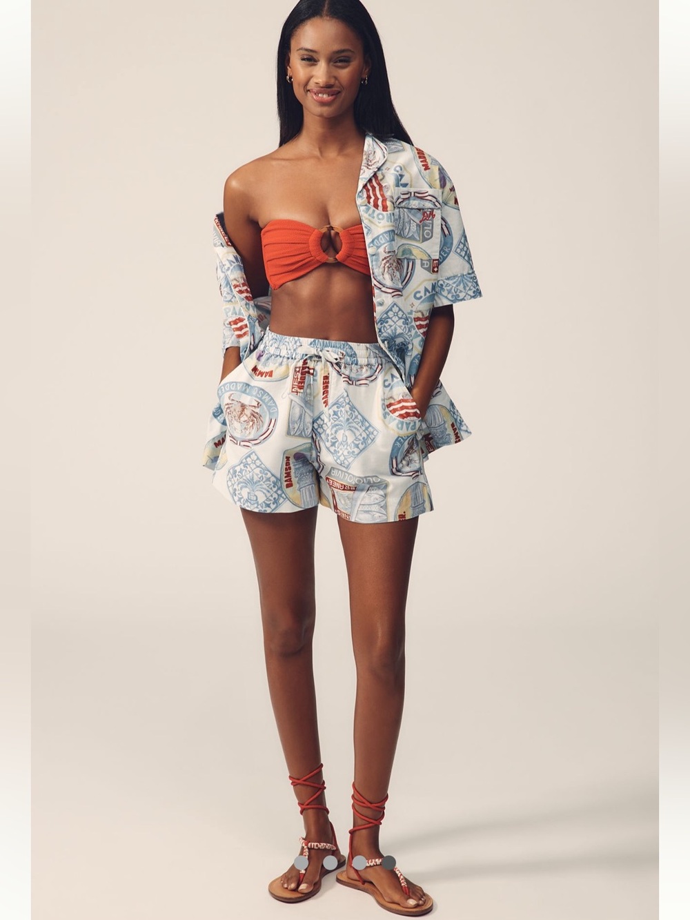 Damson Madder Holiday Printed Shorts